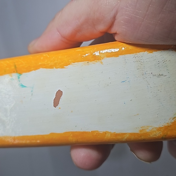 2010 Studio Redware Pottery Signed Hand Painted Calla Lily Cross - Picture 7 of 11